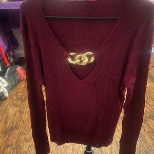 Burgundy sweater